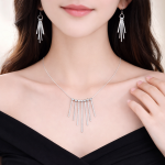 Conjunto Aurora collar y pendientes Plata 925