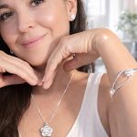 Conjunto Rosa armonia  Plata 925