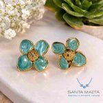 Pendientes Flor Mar Turquesa